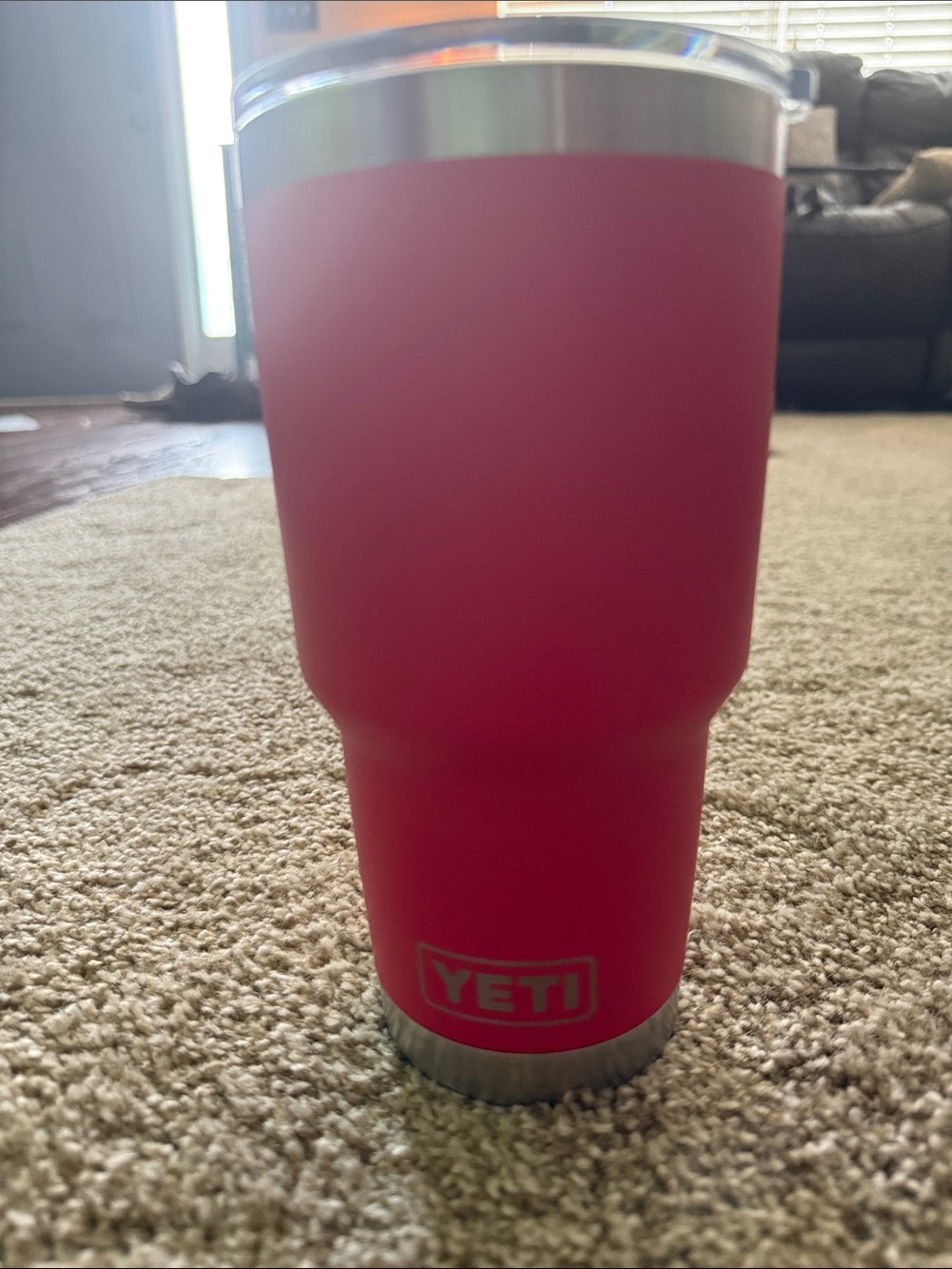 Yeti Pink Stainless Steel Travel Tumbler with Lid
